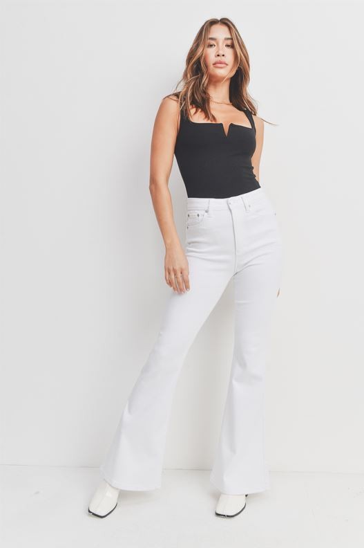 Black and white sales bell bottom jeans